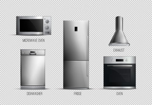 銀白色廚房家電 現代廚房的優雅與科技交響曲